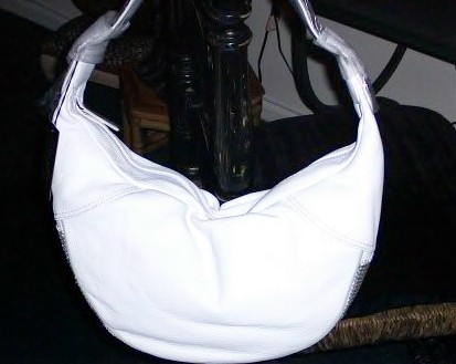 Sondra Roberts Slouchy Hobo Pebbled Leather with Mesh Trim