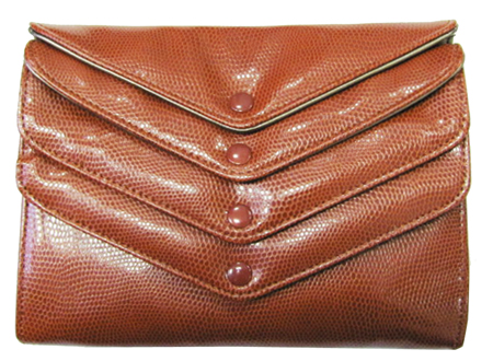 NEW! Sondra Roberts 4 Snap geometric coated canvasEnvelope Clutch-Seen on Todays ShowWebsite recently closed  you can call us at 914-337-7609 our store and order 4 snaps we can take phone orders