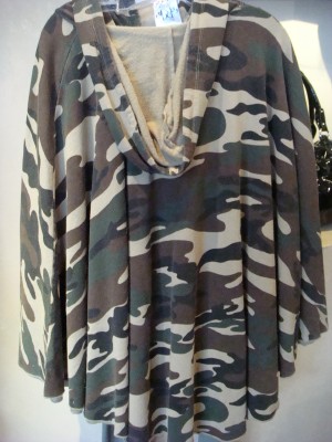 Royal Plush Poncho Slub Fleece-camouflage