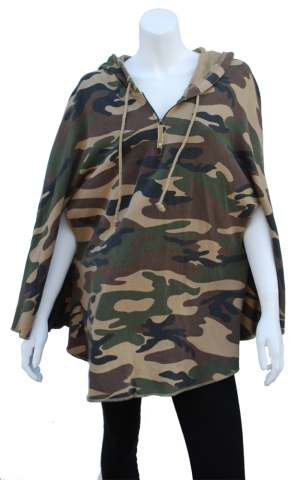 Royal Plush Poncho Slub Fleece-camouflage