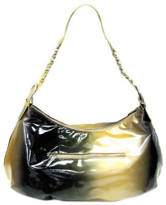 Sondra Roberts Degrade Patent Hobo with Links on Strap